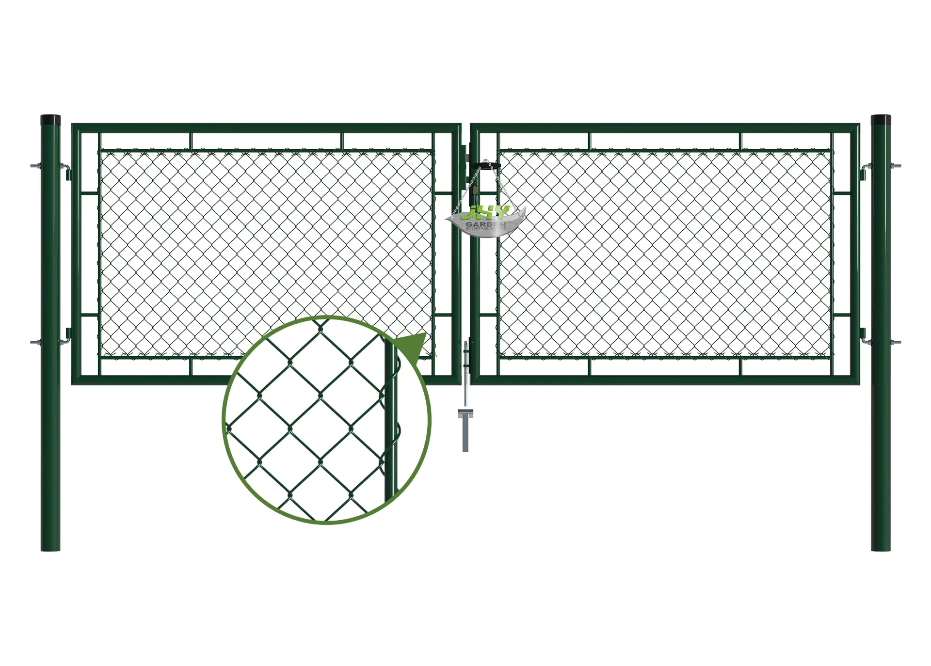 Chain Link Fence Garden Gate 3000×1000mm mesh.webp1