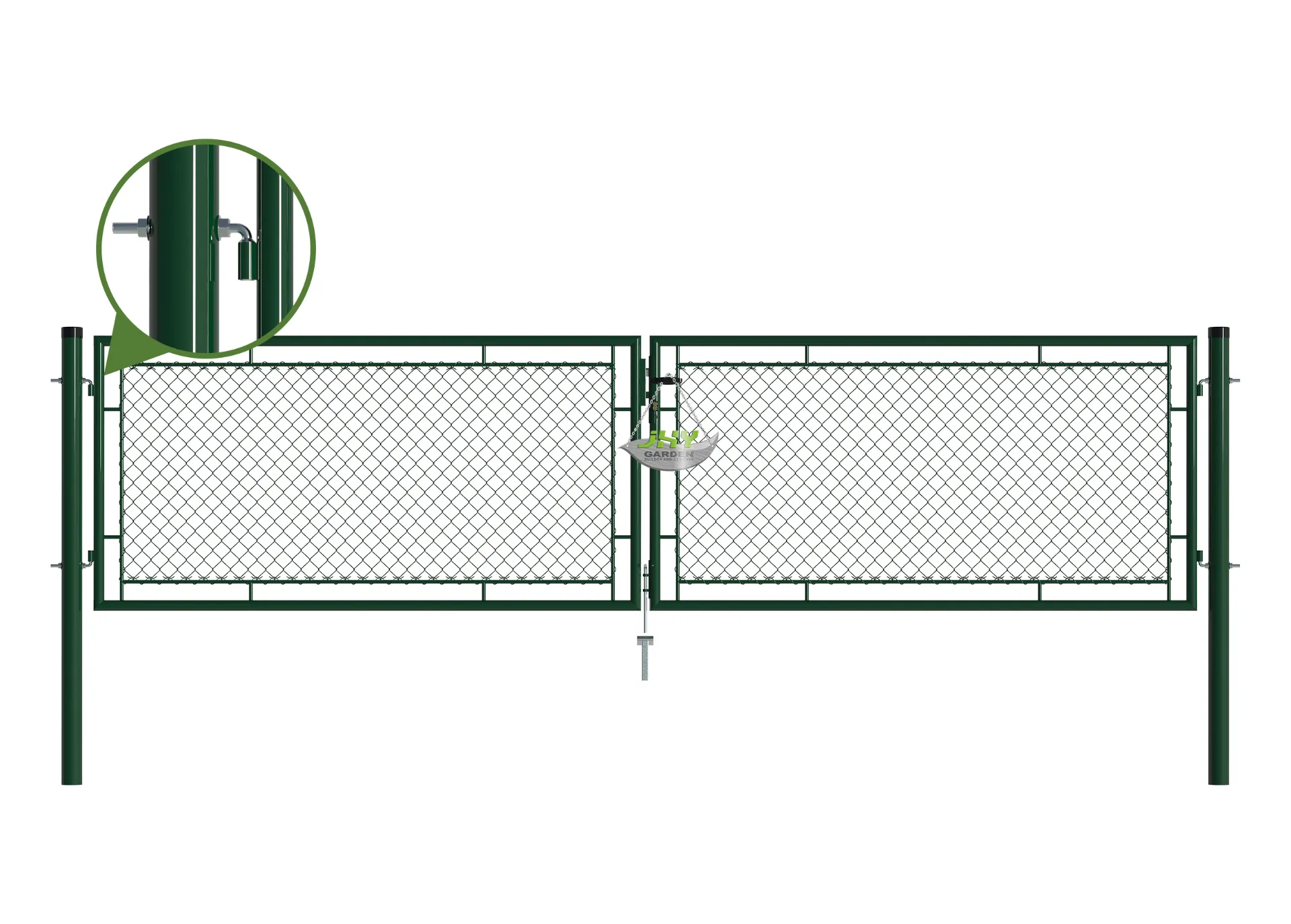 Chain Link Fence Garden Gate 4000×1000mm hinge.webp1