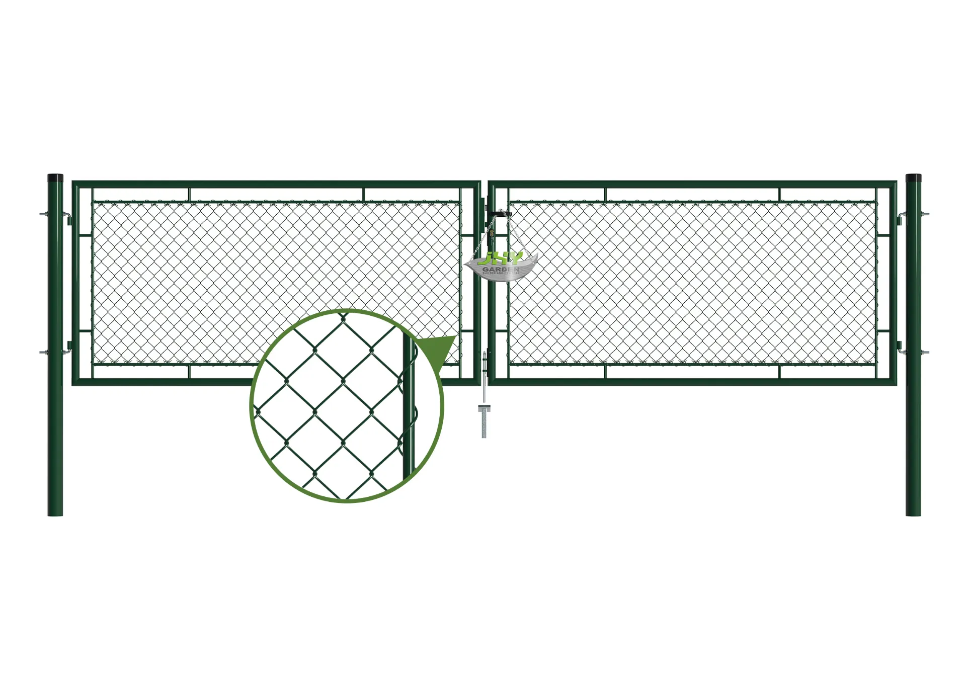 Chain Link Fence Garden Gate 4000×1000mm mesh.webp1