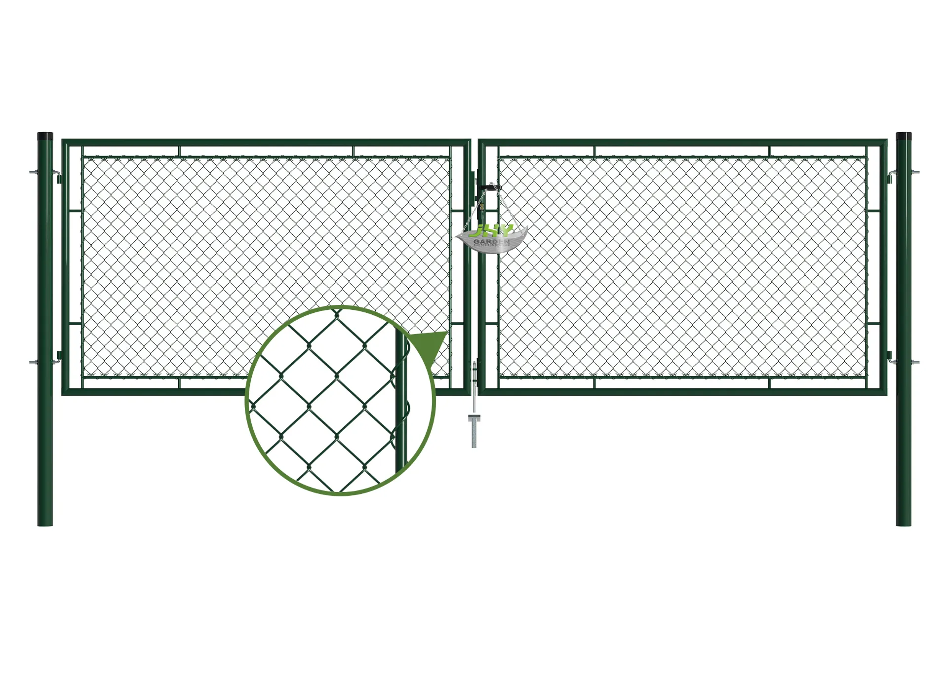 Chain Link Fence Garden Gate 4000×1250mm mesh.webp1