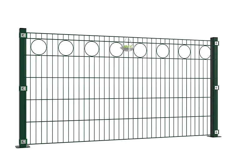CIRCLE DECO STEEL MESH FENCE PANEL WIDTH 200CM & HEIGHT 100CM