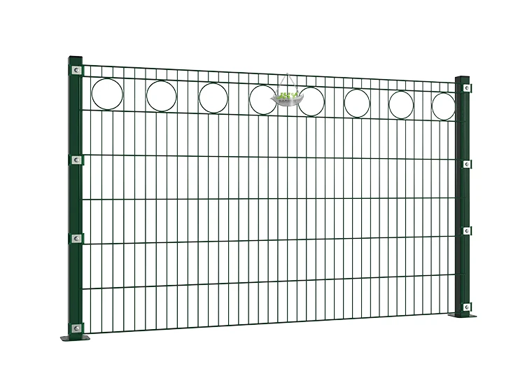 CIRCLE DECO STEEL MESH FENCE PANEL WIDTH 200CM & HEIGHT 120CM