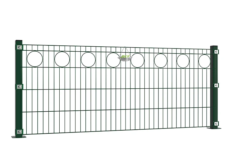 CIRCLE DECO STEEL MESH FENCE PANEL WIDTH 200CM & HEIGHT 80CM