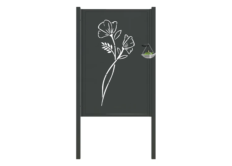 CNC IRON GATE OASIS WIDTH 100CM & HEIGHT 160CM BLACK  SQUARE POST & FRAME
