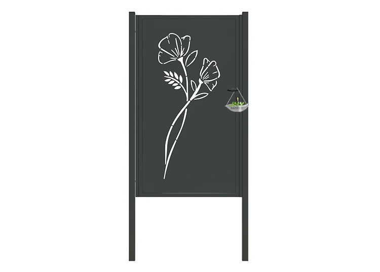 CNC IRON GATE OASIS WIDTH 100CM & HEIGHT 180CM BLACK  SQUARE POST & FRAME