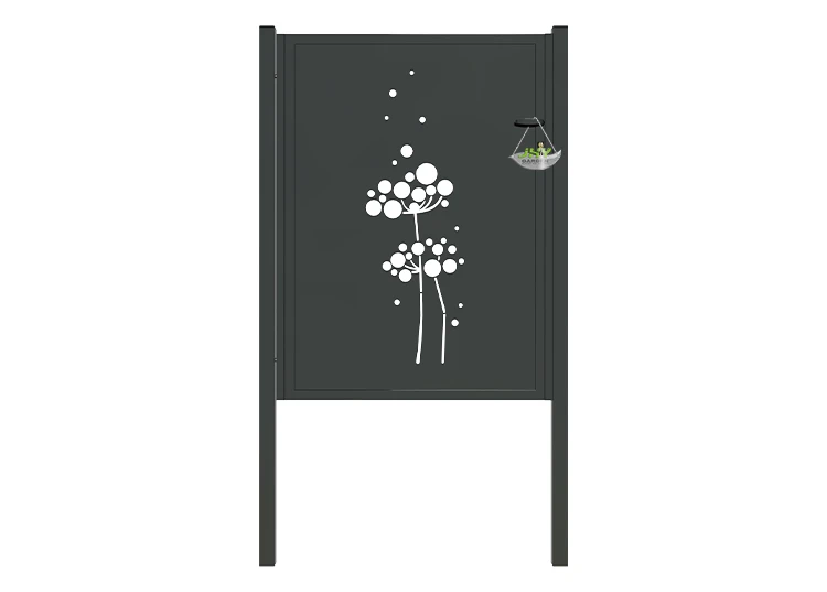 CNC IRON GATES DECENY WIDTH 100CM & HEIGHT 140CM BLACK SQUARE POST & FRAME