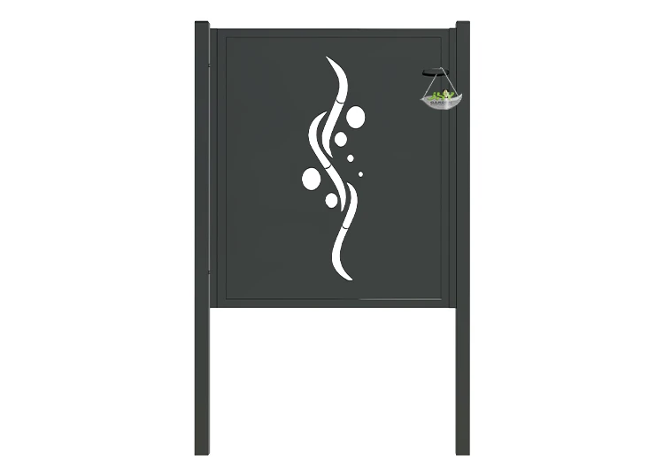 CNC METAL GATE REVERIE WIDTH 100CM & HEIGHT 120CM BLACK SQUARE POST & FRAME