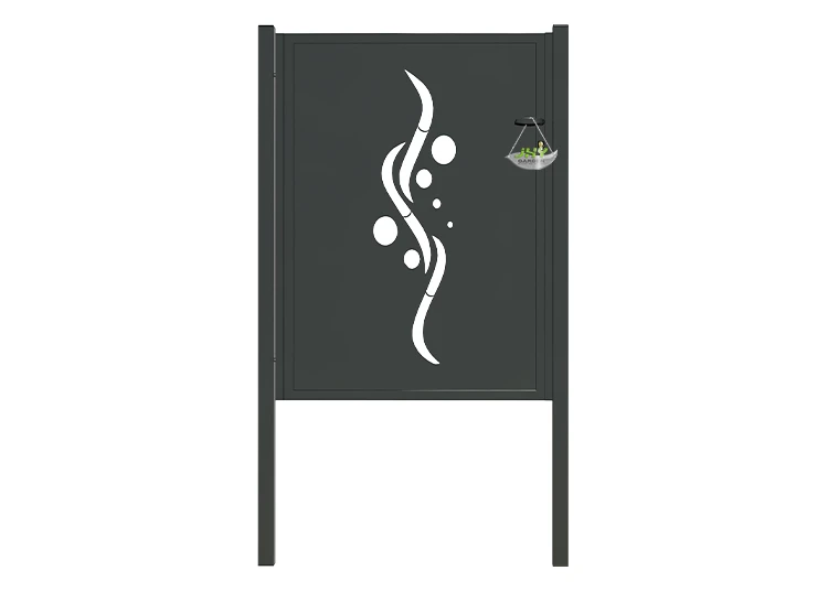 CNC METAL GATE REVERIE WIDTH 100CM & HEIGHT 140CM BLACK SQUARE POST & FRAME