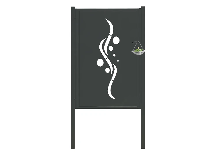 CNC METAL GATE REVERIE WIDTH 100CM & HEIGHT 160CM BLACK SQUARE POST & FRAME