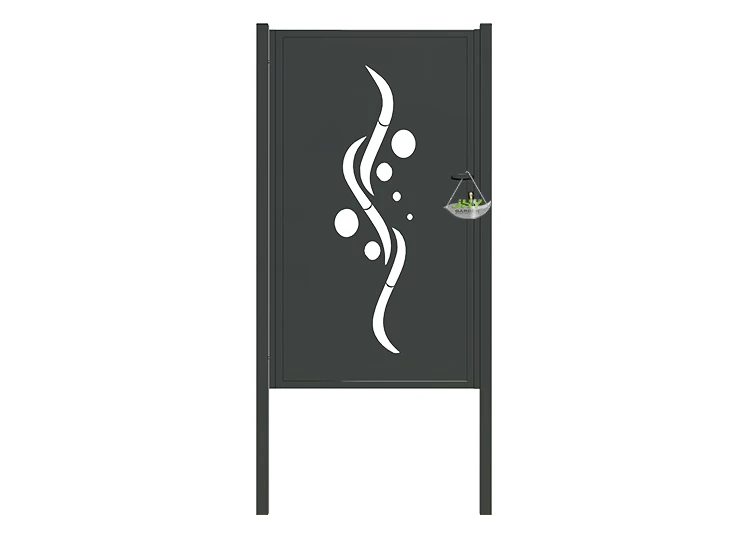 CNC METAL GATE REVERIE WIDTH 100CM & HEIGHT 180CM BLACK SQUARE POST & FRAME