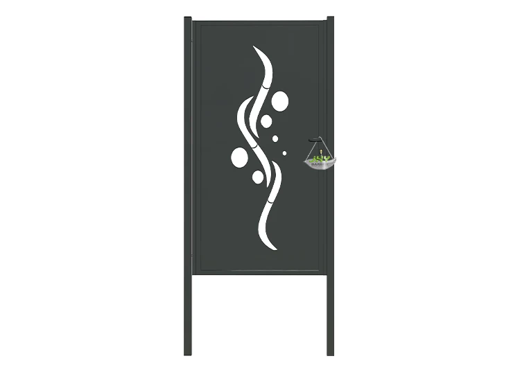 CNC METAL GATE REVERIE WIDTH 100CM & HEIGHT 200CM BLACK SQUARE POST & FRAME