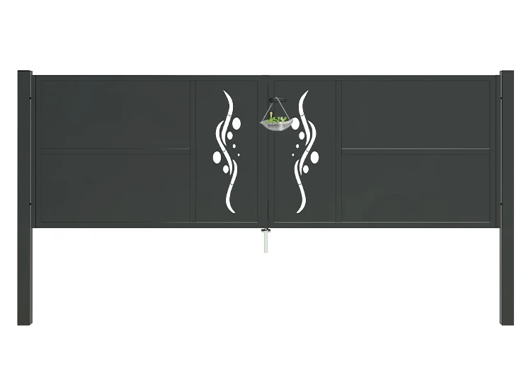 CNC METAL GATE REVERIE WIDTH 300CM & HEIGHT 100CM BLACK SQUARE POST & FRAME