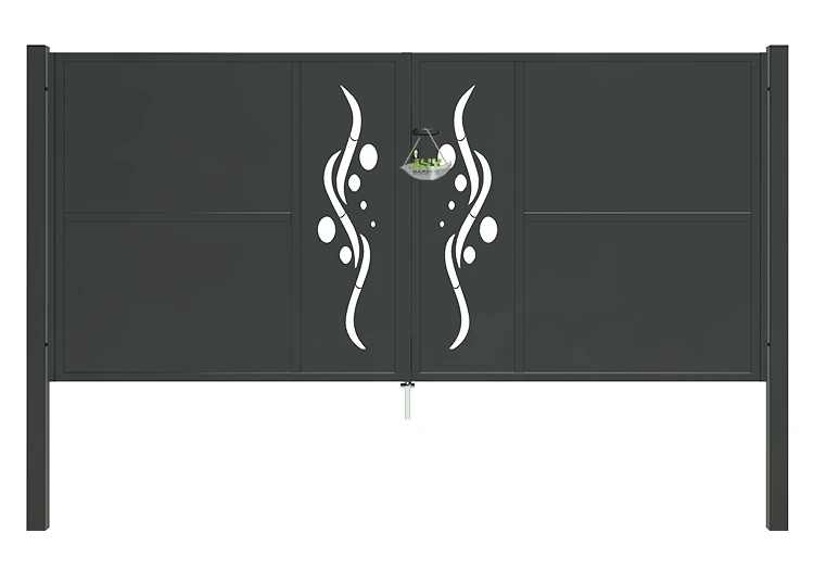 CNC METAL GATE REVERIE WIDTH 300CM & HEIGHT 140CM BLACK SQUARE POST & FRAME