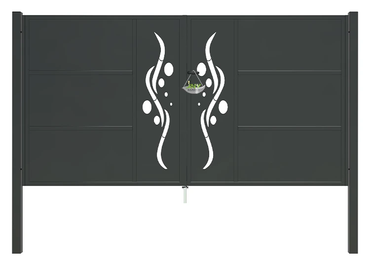 CNC METAL GATE REVERIE WIDTH 300CM & HEIGHT 160CM BLACK SQUARE POST & FRAME