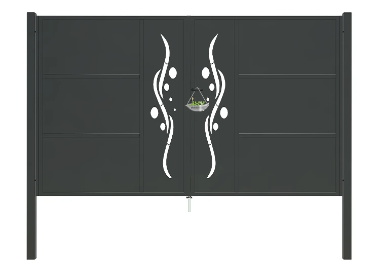 CNC METAL GATE REVERIE WIDTH 300CM & HEIGHT 180CM BLACK SQUARE POST & FRAME