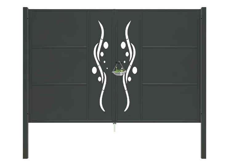 CNC METAL GATE REVERIE WIDTH 300CM & HEIGHT 200CM BLACK SQUARE POST & FRAME