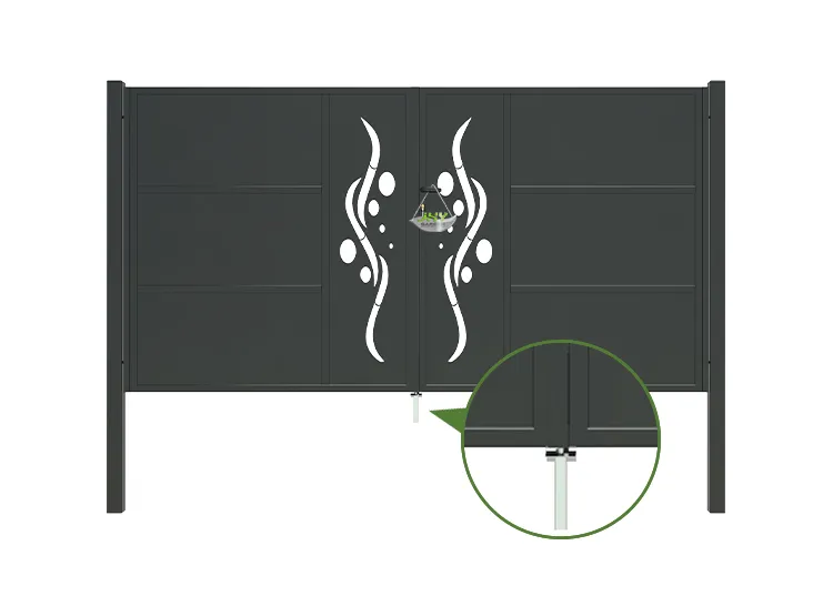 CNC Metal Gate Reverie 3m 4m lock inside.webp4