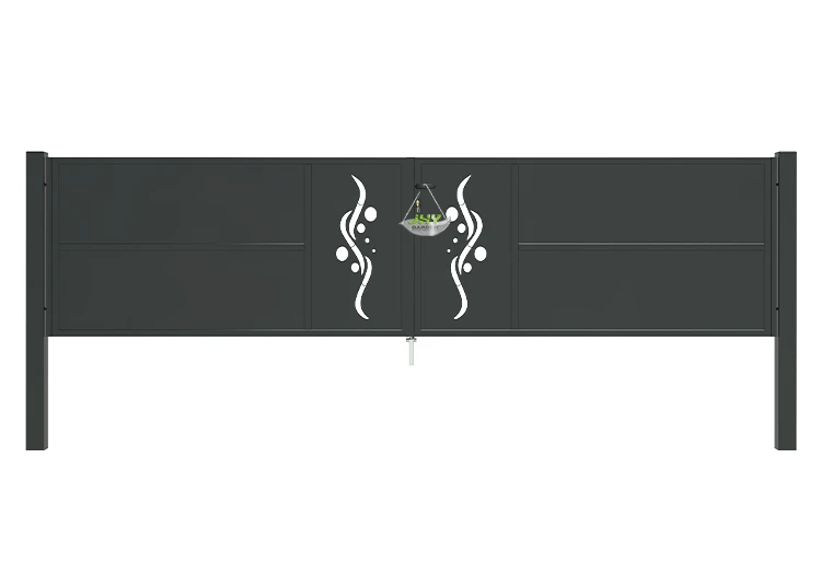 CNC METAL GATE REVERIE WIDTH 400CM & HEIGHT 100CM BLACK SQUARE POST & FRAME