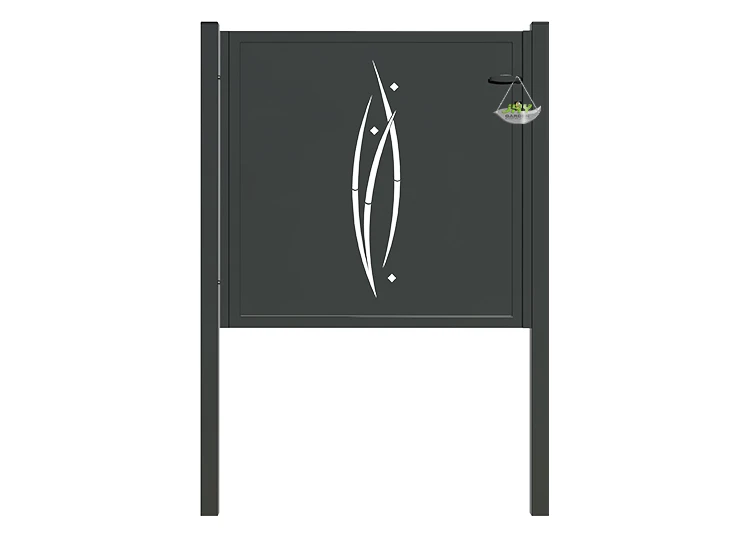 CNC METAL GATES SERENADE WIDTH 100CM & HEIGHT 100CM BLACK SQUARE POST & FRAME