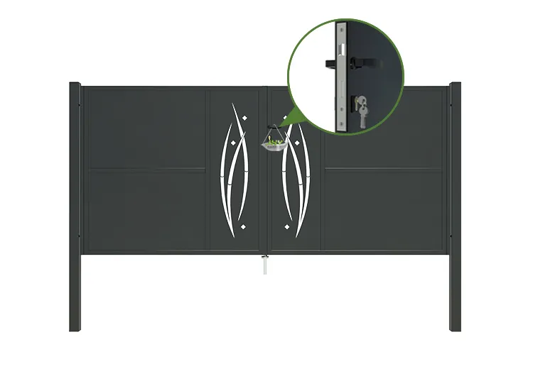 CNC Metal Gates Serenade 3000×1400mm lock insde.webp1