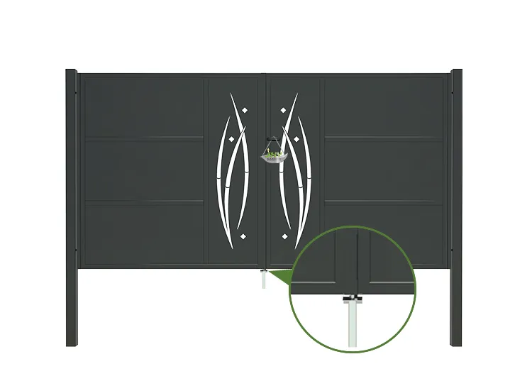 CNC Metal Gates Serenade 3000×1600mm hinge.webp3