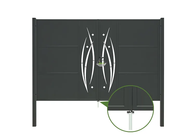 CNC Metal Gates Serenade 3000×2000mm lock insde.webp2