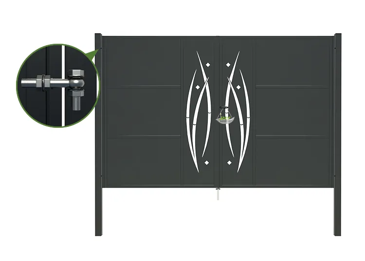 CNC Metal Gates Serenade 3000×2000mm lock insde.webp3