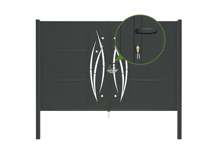 CNC Metal Gates Serenade 3000×2000mm lock insde.webp4