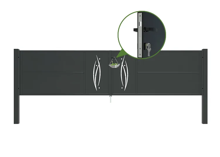 CNC Metal Gates Serenade 4000×1000mm lock insde.webp1