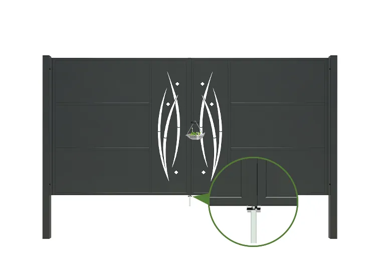 CNC Metal Gates Serenade 4000×2000mm hinge.webp3
