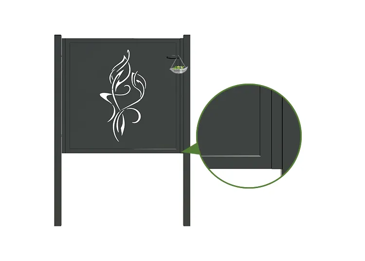 CNC Outdoor Iron Gate Tranquility 1000×1000mm lock.webp2