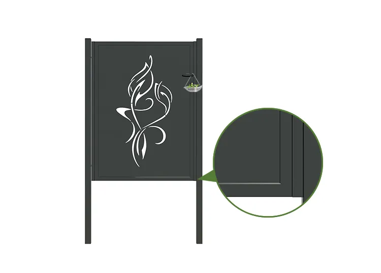 CNC Outdoor Iron Gate Tranquility 1000×1400mm lock.webp4