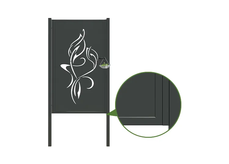CNC Outdoor Iron Gate Tranquility 1000×1800mm hinge.webp2
