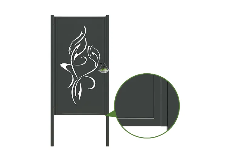 CNC Outdoor Iron Gate Tranquility 1000×2000mm hinge.webp3