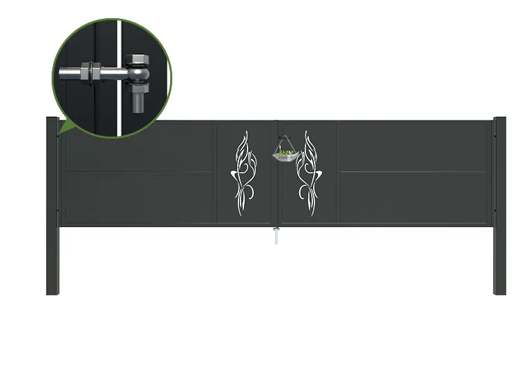 CNC Outdoor Iron Gate Tranquility 4000×1000mm lock inside.webp3