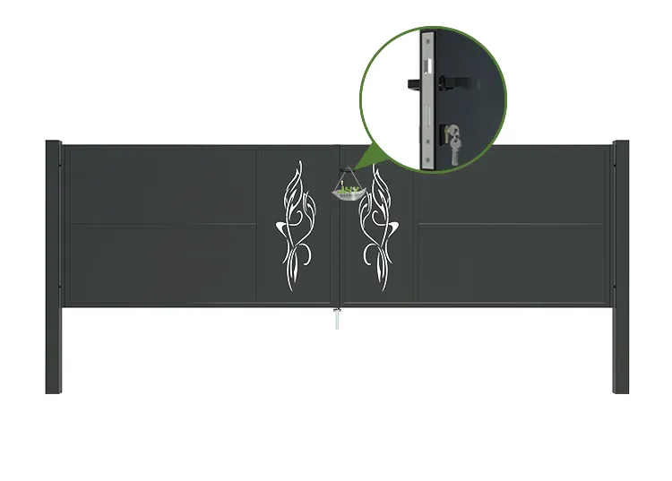 CNC Outdoor Iron Gate Tranquility 4000×1200mm lock inside.webp1 CNC Outdoor Iron Gate Tranquility 4000×1200mm lock inside.webp1
