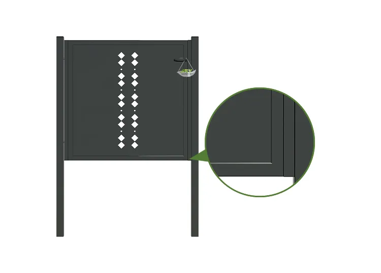 CNC Steel Gate Essence 1000×1000mm lock.webp3
