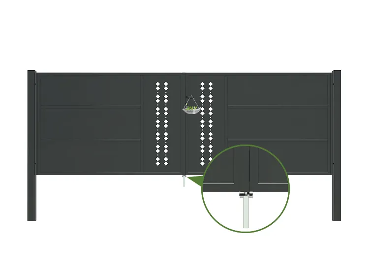 CNC Steel Gate Essence 4000×1400mm lock inside.webp4