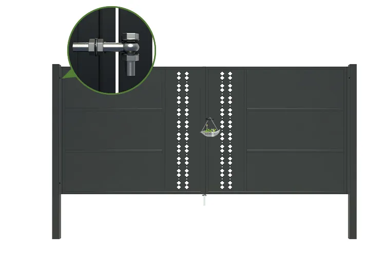 CNC Steel Gate Essence 4000×1800mm lock inside.webp3