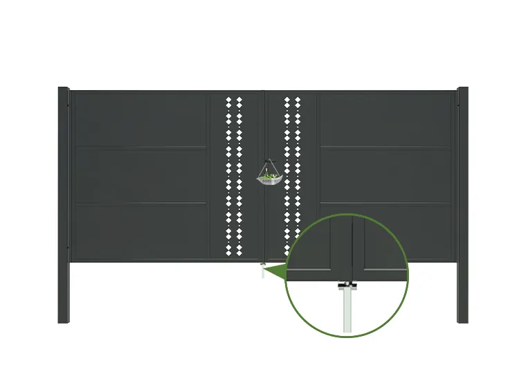 CNC Steel Gate Essence 4000×1800mm lock inside.webp4