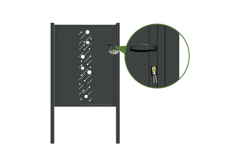 CNC Steel Gate Starry 1000×1400mm lock inside.webp2