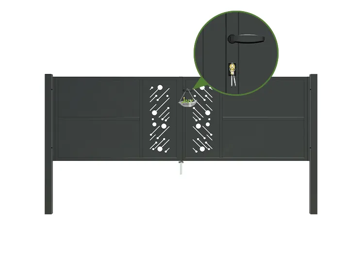 CNC Steel Gate Starry 3000×1000mm lock inside.webp3