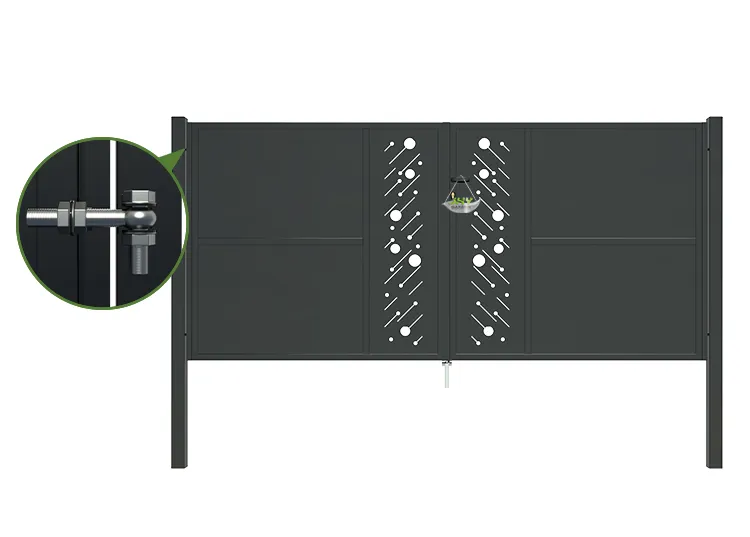 CNC Steel Gate Starry 3000×1400mm lock inside.webp2