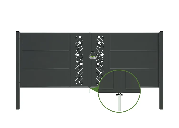 CNC Steel Gate Starry 4000×1600mm lock.webp3