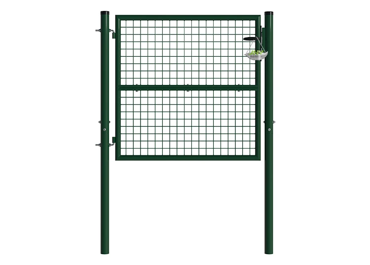 COMPOSITE FENCING GATE WIDTH 100CM & HEIGHT 100CM GREEN & GREY SQUARE POST & FRAME