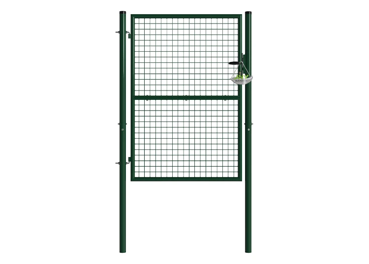 COMPOSITE FENCING GATE WIDTH 100CM & HEIGHT 150CM GREEN & GREY SQUARE POST & FRAME