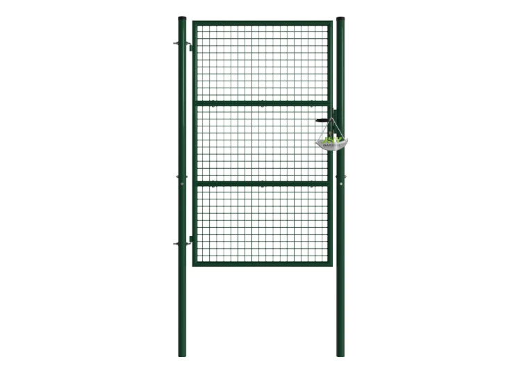 COMPOSITE FENCING GATE WIDTH 100CM & HEIGHT 175CM GREEN & GREY SQUARE POST & FRAME