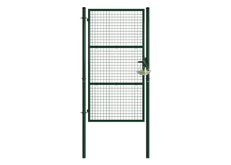 COMPOSITE FENCING GATE WIDTH 100CM & HEIGHT 200CM GREEN & GREY SQUARE POST & FRAME