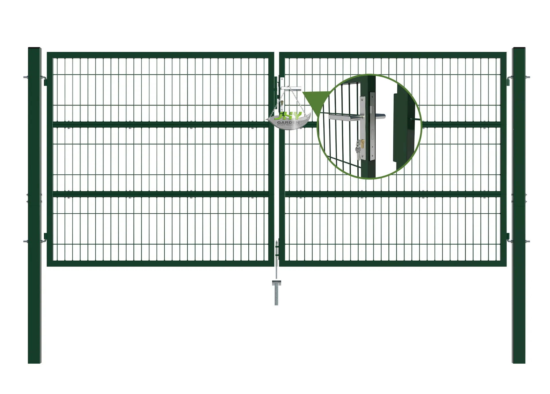 Composite-Wire-Mesh-Garden-Gate-3000×1400mm-lock.webp1
