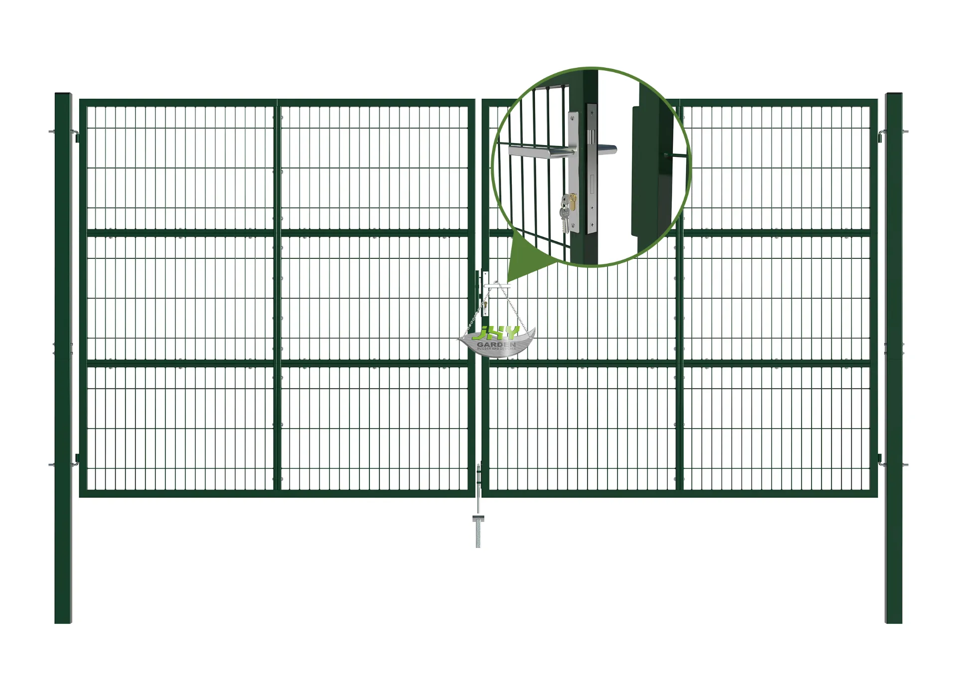 Composite-Wire-Mesh-Garden-Gate-4000×2000mm-lock.webp1